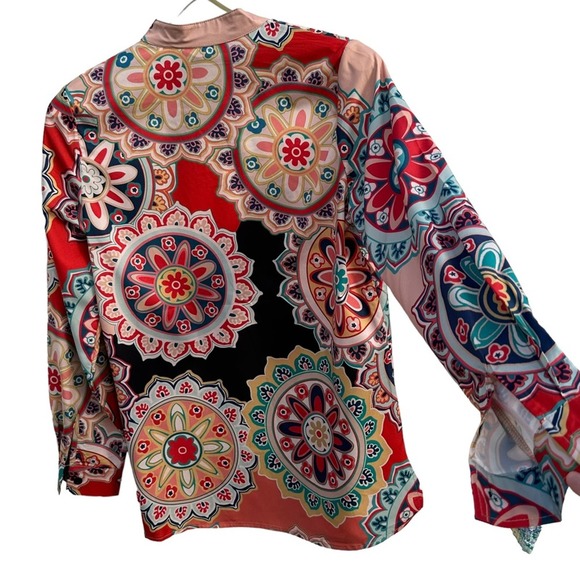 MISLOOK -  colorful boho style tunic top. Size S, retro looking - Picture 10 of 10